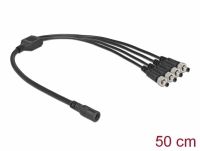 Delock DC Splitter Cable 5.5 x 2.1 mm 1 x female to 4 x male screwable