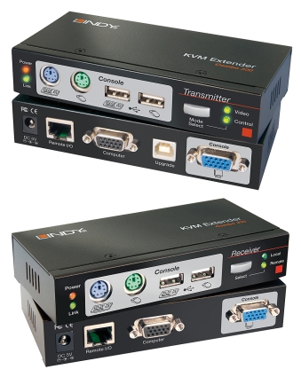 Lindy 300m Cat.6 VGA, USB & PS/2 KVM Extender Combo