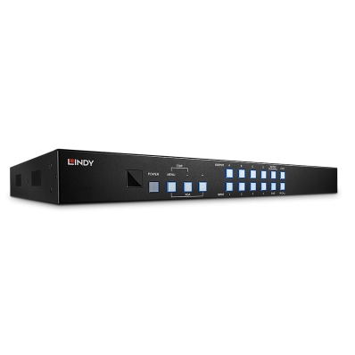 Lindy 4x4 HDMI Matrix Switch with Video Wall Scaling