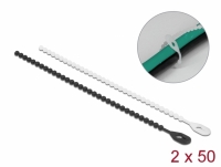 Delock Beaded Cable Tie reusable L 120 x W 3.6 mm 100 pieces