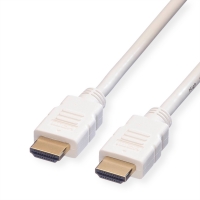ROLINE HDMI High Speed Cable + Ethernet, M/M, white, 7.5 m