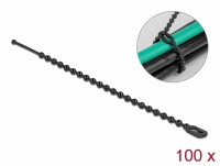 Delock Beaded Cable Tie reusable L 100 x W 2.4 mm black 100 pieces