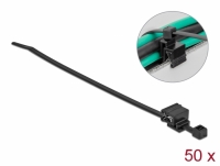 Delock Cable tie with edge clip L 200 x W 4.8 mm black 50 pieces