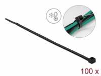 Delock Cable tie cold resistant L 200 x W 4.8 mm black 100 pieces