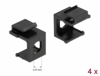 Delock Keystone cover black with 8.0 mm hole 4 pieces