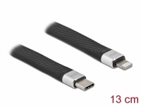 Delock FPC Flat Ribbon Cable USB Type-C™ to Lightning™ for iPhone™, iPad™ and iPod™ 13 cm