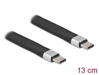 Delock USB 2.0 FPC Flat Ribbon Cable USB Type-C™ to USB Type-C™ 13 cm PD 5 A E-Marker