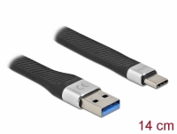 Delock USB 3.2 Gen 1 FPC Flat Ribbon Cable USB Type-A to USB Type-C™ 14 cm PD 3 A