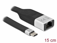 Delock FPC Flat Ribbon Cable USB Type-C™ to Gigabit LAN 10/100/1000 Mbps 15 cm