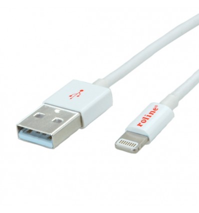 ROLINE Lightning to USB cable for iPhone, iPod, iPad 1 m