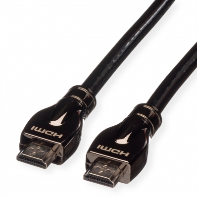 ROLINE HDMI Ultra HD Cable + Ethernet, M/M, black, 15 m