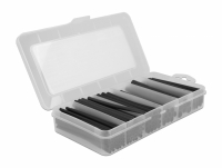 Delock Heat shrink tube assortment box, dual wall with inside adhesive, shrinkage ratio 3:1 and 4:1, black 116 pieces