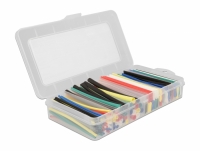 Delock Heat shrink tube assortment box, shrinkage ratio 2:1, assorted colours 196 pieces