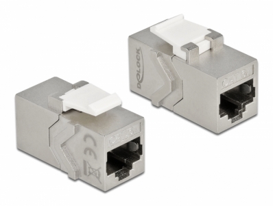 Delock Keystone Module RJ45 jack to RJ45 jack Cat.6A