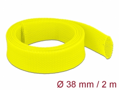 Delock Braided Sleeve stretchable 2 m x 38 mm yellow