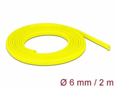 Delock Braided Sleeve stretchable 2 m x 6 mm yellow