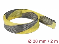 Delock Braided Sleeve stretchable 2 m x 38 mm black-yellow