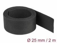 Delock Fabric heat shrink tube 2 m x 25 mm shrinkage ratio 2:1 black
