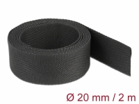 Delock Fabric heat shrink tube 2 m x 20 mm shrinkage ratio 2:1 black