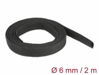 Delock Fabric heat shrink tube 2 m x 6 mm shrinkage ratio 2:1 black