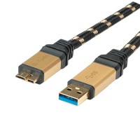 ROLINE GOLD USB 3.0 Cable, USB Type A M - Micro B M 2.0 m