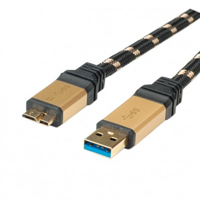 ROLINE GOLD USB 3.0 Cable, USB Type A M - Micro B M 2.0 m