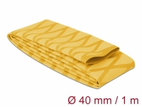Delock Heat Shrink Tube X-pattern non-slip 1 m x 40 mm yellow