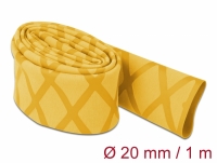 Delock Heat Shrink Tube X-pattern non-slip 1 m x 20 mm yellow