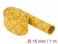 Delock Heat Shrink Tube X-pattern non-slip 1 m x 15 mm yellow