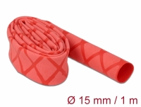 Delock Heat Shrink Tube X-pattern non-slip 1 m x 15 mm red