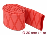 Delock Heat Shrink Tube X-pattern non-slip 1 m x 30 mm red