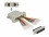 Delock D-Sub 25 pin crimp male to 2 x RJ45 female with assembly kit beige