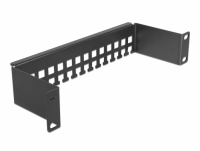 Delock 10″ Cable support rail bracket shape 1U black