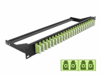 Delock 19″ Fibre Patch Panel 24 port LC Quad limegreen