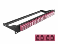 Delock 19″ Fibre Patch Panel 24 port LC Quad violet