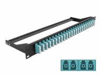 Delock 19″ Fibre Patch Panel 24 port LC Quad aqua