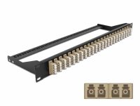 Delock 19″ Fibre Patch Panel 24 port LC Quad beige