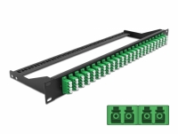 Delock 19″ Fibre Patch Panel 24 port LC Quad green