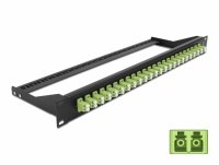 Delock 19″ Fibre Patch Panel 24 port LC Duplex limegreen