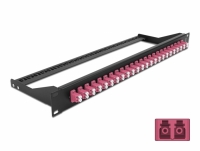 Delock 19″ Fibre Patch Panel 24 port LC Duplex violet