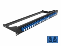 Delock 19″ Fibre Patch Panel 24 port LC Duplex blue