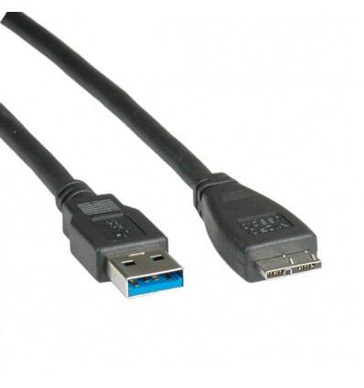 ROLINE USB 3.0 Cable, USB Type A M - USB Type Micro A M 2.0 m