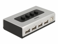 Delock Switch USB 2.0 with 1 x Type-B female to 4 x Type-A female manual bidirectional