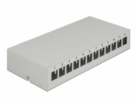 Delock Keystone Patch Panel 12 Port grey