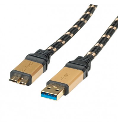 ROLINE GOLD USB 3.0 Cable, Type A M -Micro B M 0.8 m