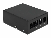 Delock Keystone Patch Panel 4 Port black