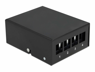 Delock Keystone Patch Panel 4 Port black