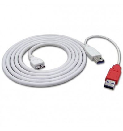 ROLINE USB 3.0 Y Cable, 2x Type A M - 1x Micro B M, 1.8 m