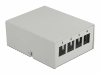 Delock Keystone Patch Panel 4 Port grey