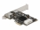 Delock PCI Express x1 Card to 2 x PS/2 and USB Pin Header - Low Profile Form Factor